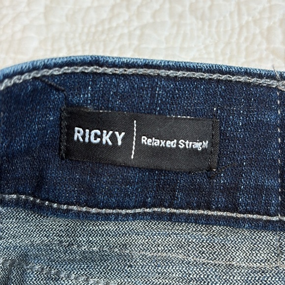 True Religion Ricky Relaxed Straight Jeans Men’s 32 Dark Wash No Flap - Picture 13 of 15